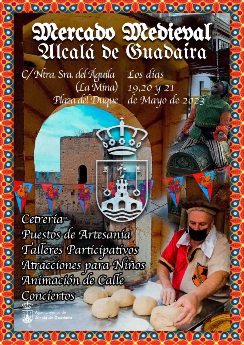 cartel.- Mercado medieval en Alcala de Guadaira, Sevilla 2023
