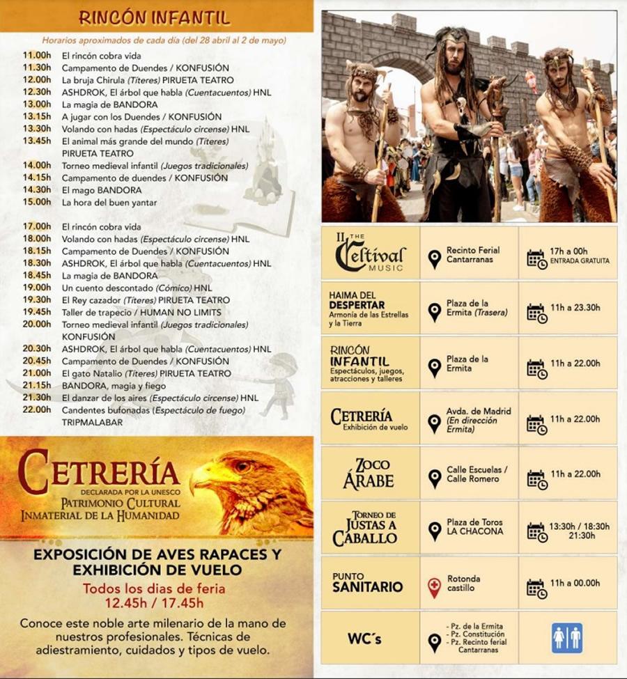 Feria medieval de El Alamo, Madrid - programacion rincon infantil 2023