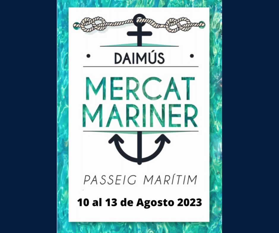 Mercado marinero en Daimus, Valencia 10 al 13 de Agosto 2023