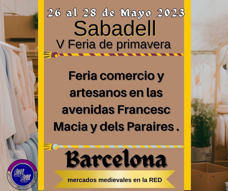 V Feria de primavera en Sabadell, Barcelona Mayo 2023