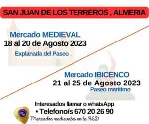 Mercados medieval e ibicenco en San Juan de los terreros, ALmeria 2023