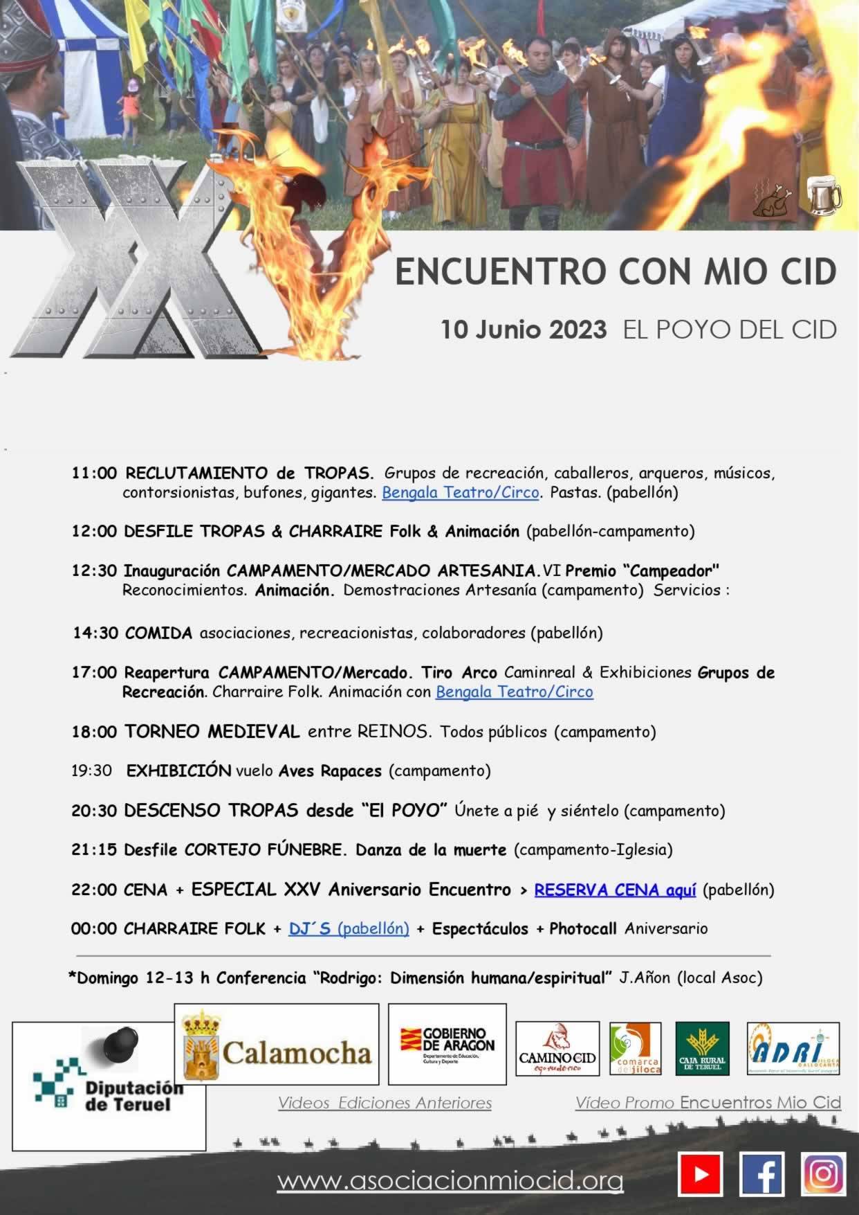 El Encuentro con Mío Cid celebra su 25 aniversario el 10 de junio en El Poyo
