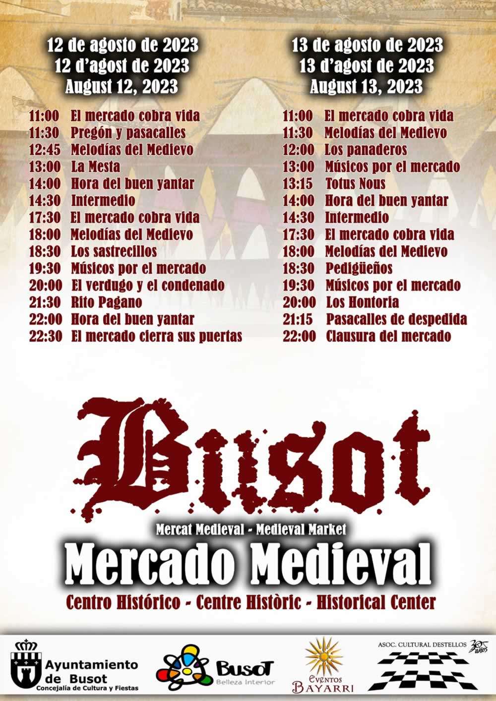 Mercado medieval de Busot ( Valencia ) 2023