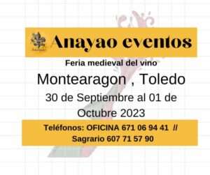 Feria medieval del vino en Montearagon, Toledo 2023