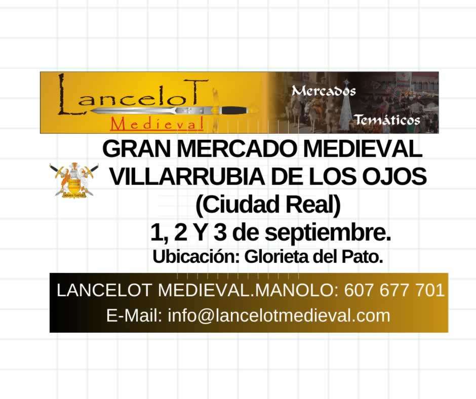 Gran mercado medieval de Villarrubia de los Ojos (Ciudad Real) 01 al 03 de Septiembre 2023