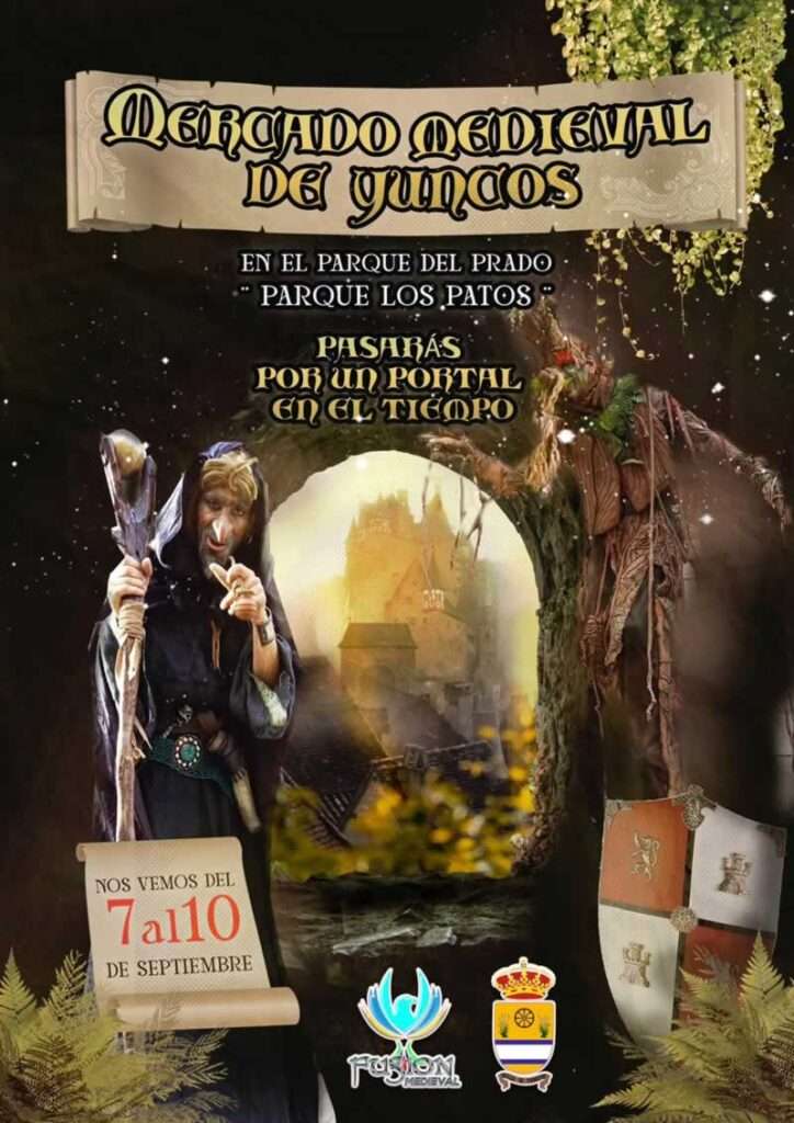 Cartel oficial del mercado medieval de Yuncos , Toledo / 2023