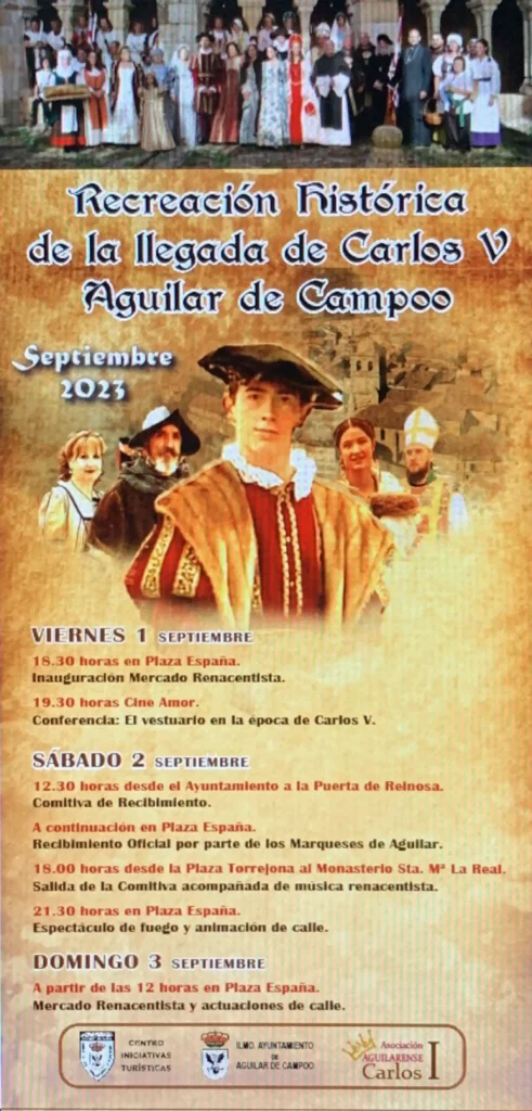 Mercado renacentista de Carlos V en Aguilar de Campoo (Palencia) 2023 - programa