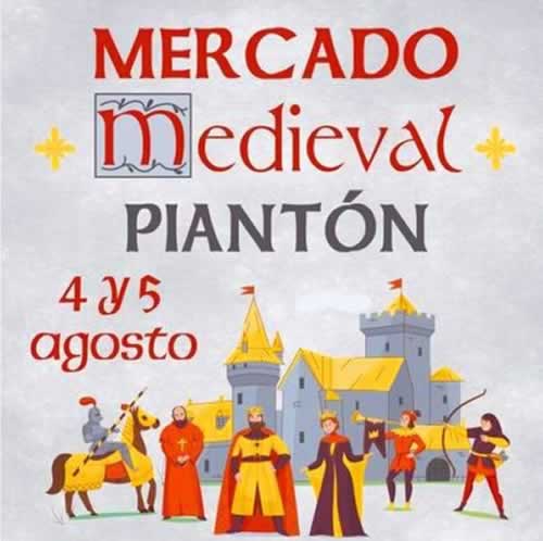 Cartel del mercado medieval de Piantón 2023