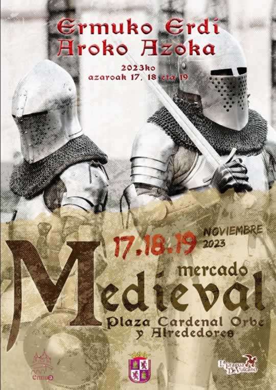 mercados medievales  / Mercado medieval en Ermua, Vizcaya 2023 cartel web