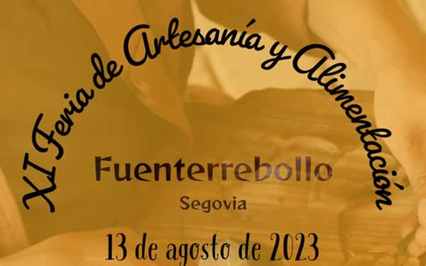 Cartel XI Feria de artesania y alimentacion en Fuenterrebollo, Segovia