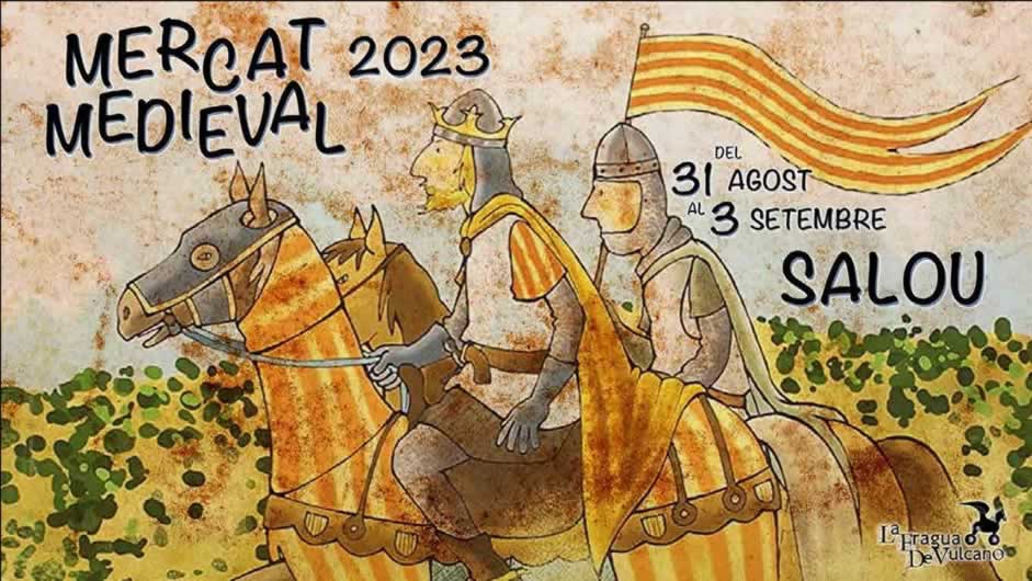 Mercado medieval en Salou ( Tarragona ) 2023