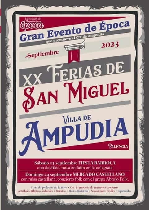 mercadosmedievales.net - Programa del Mercado barroco y castellano en Ampudia , Palencia 2023 - cartel