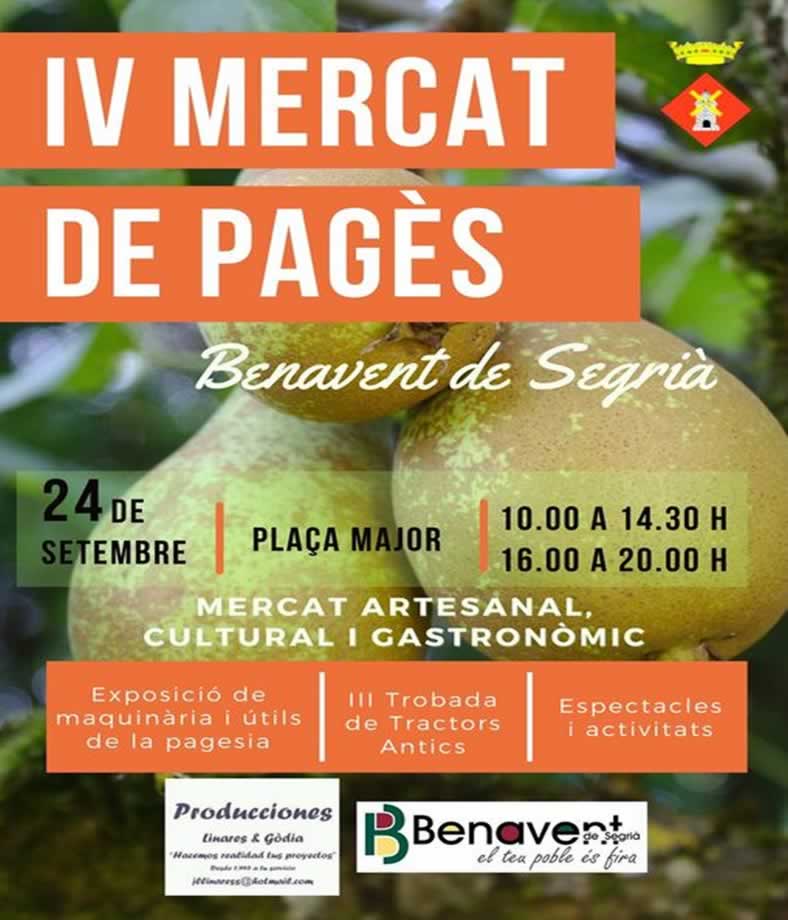 Mercadosmedievales.net - IV Mercado Artesanal y Gastronómico del Payés  en Benavent de Segria, Lleida 2023 facebook