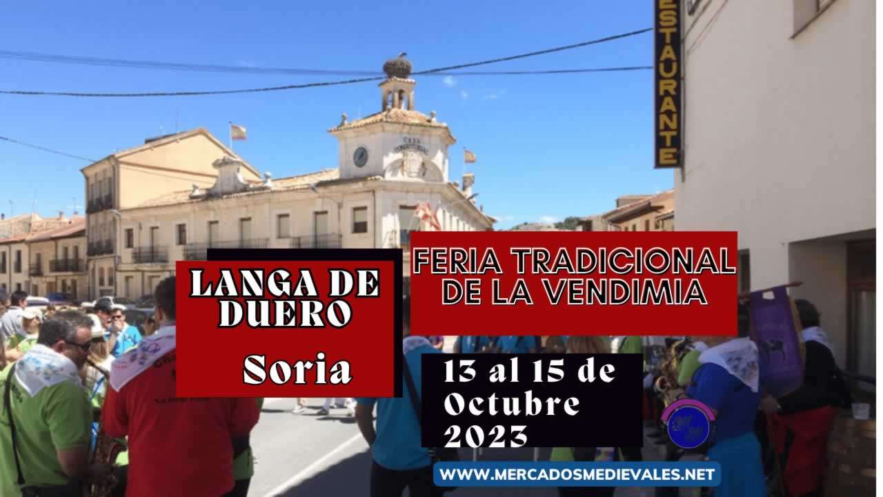 mercadosmedievales.net - Feria tradicional de la vendimia 2023 de Langa de Duero (Soria) Mercado gratuito