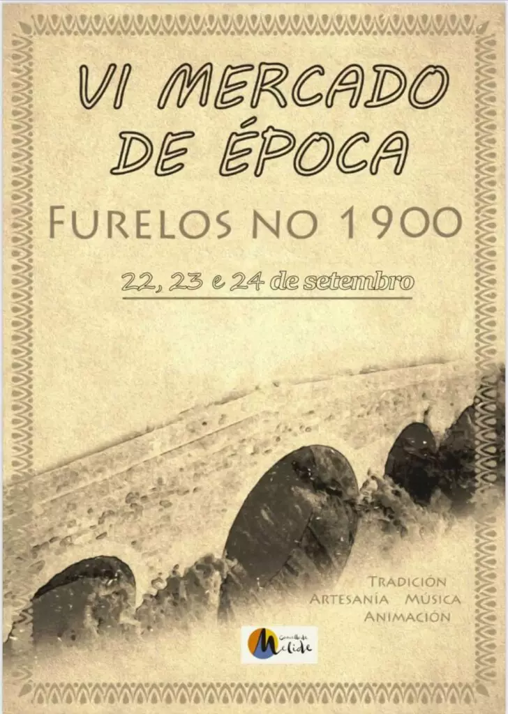 VI mercado de época modernista en Furelos ( Melide , La Coruña) 2023