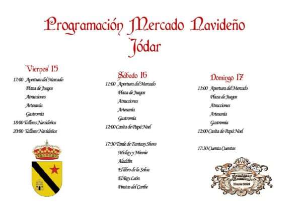 Programa de Mercado de Navidad de Jodar ( Jaén ) 2023