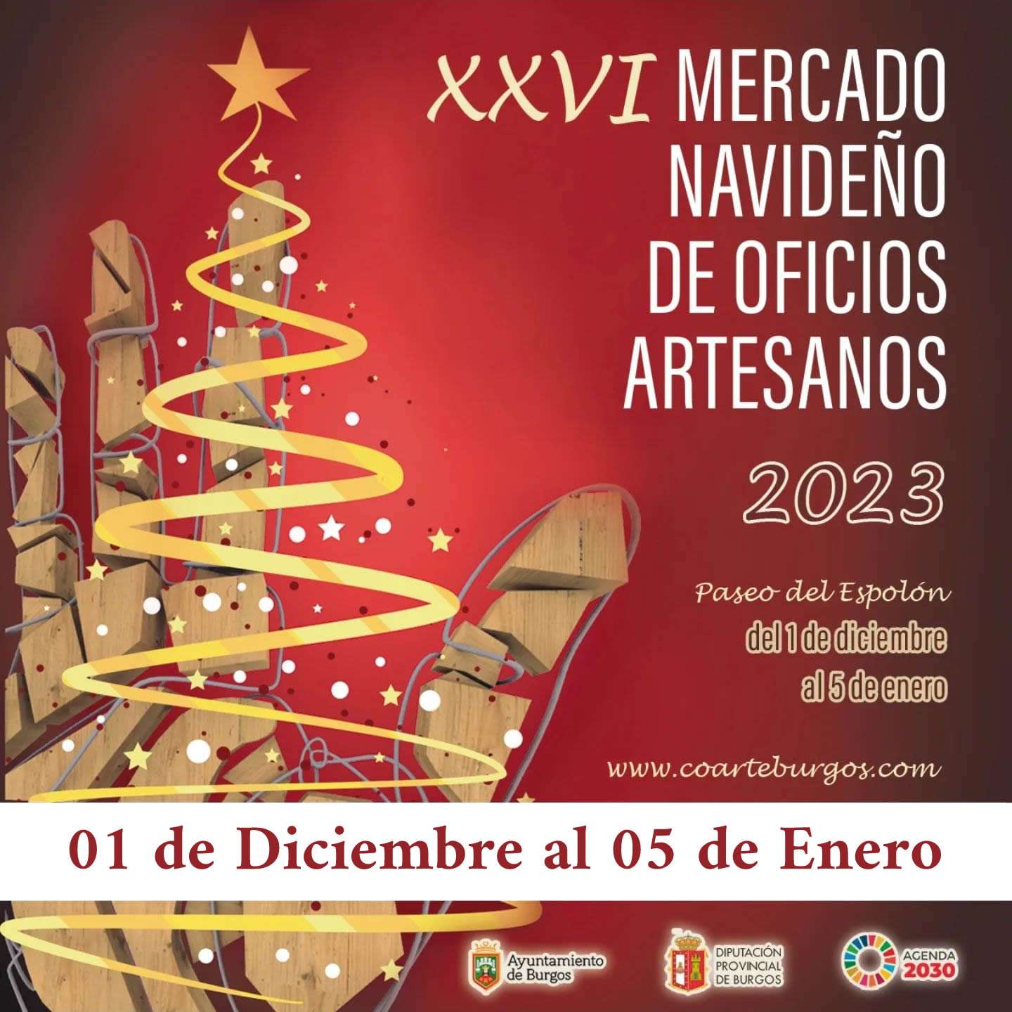 mercadosmedievales.net - XXVI Mercado Navideño De Oficios Artesanos Burgos Navidad 2023-2024