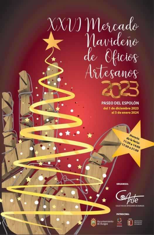 XXVI Mercado Navideño De Oficios Artesanos Burgos Navidad 2023-2024 cartel oficial