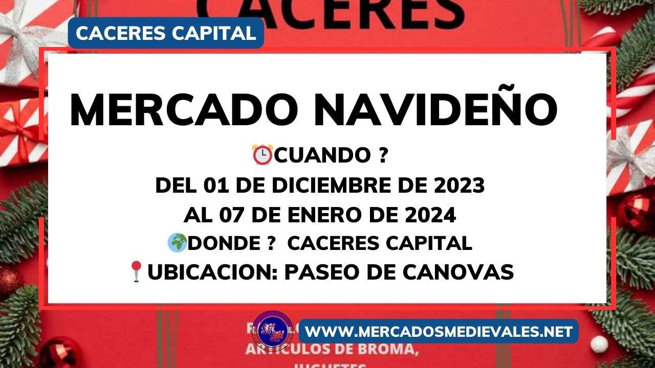 Mercado navideño en Cáceres 2023-2024