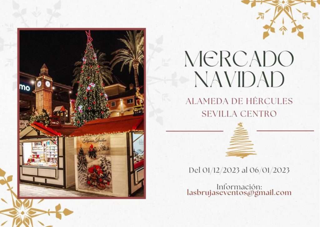 mercadosmedievales.net - Mercado Navidad Alameda de Hércules Sevilla centro 2023  cartel