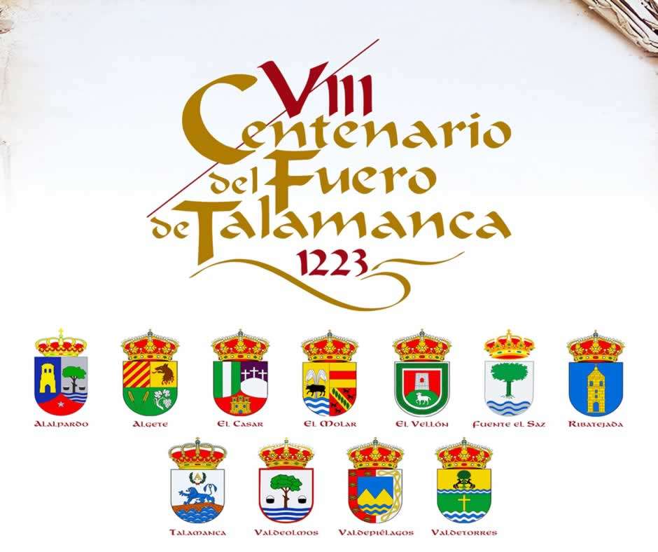 Programación del VIII centenario del fuero de Talamanca en El Casar, Guadalajara 24 al 26 de Noviembre 2023