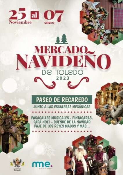 Mercado navideño de Toledo - Paseo Recadero 2023-2024 cartel oficial