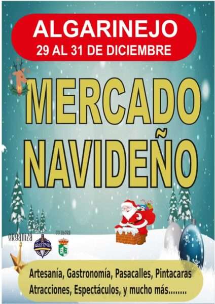 Mercado Navideño de Algarinejo (Granada) del 29 al 31 de diciembre del 2023 cartel