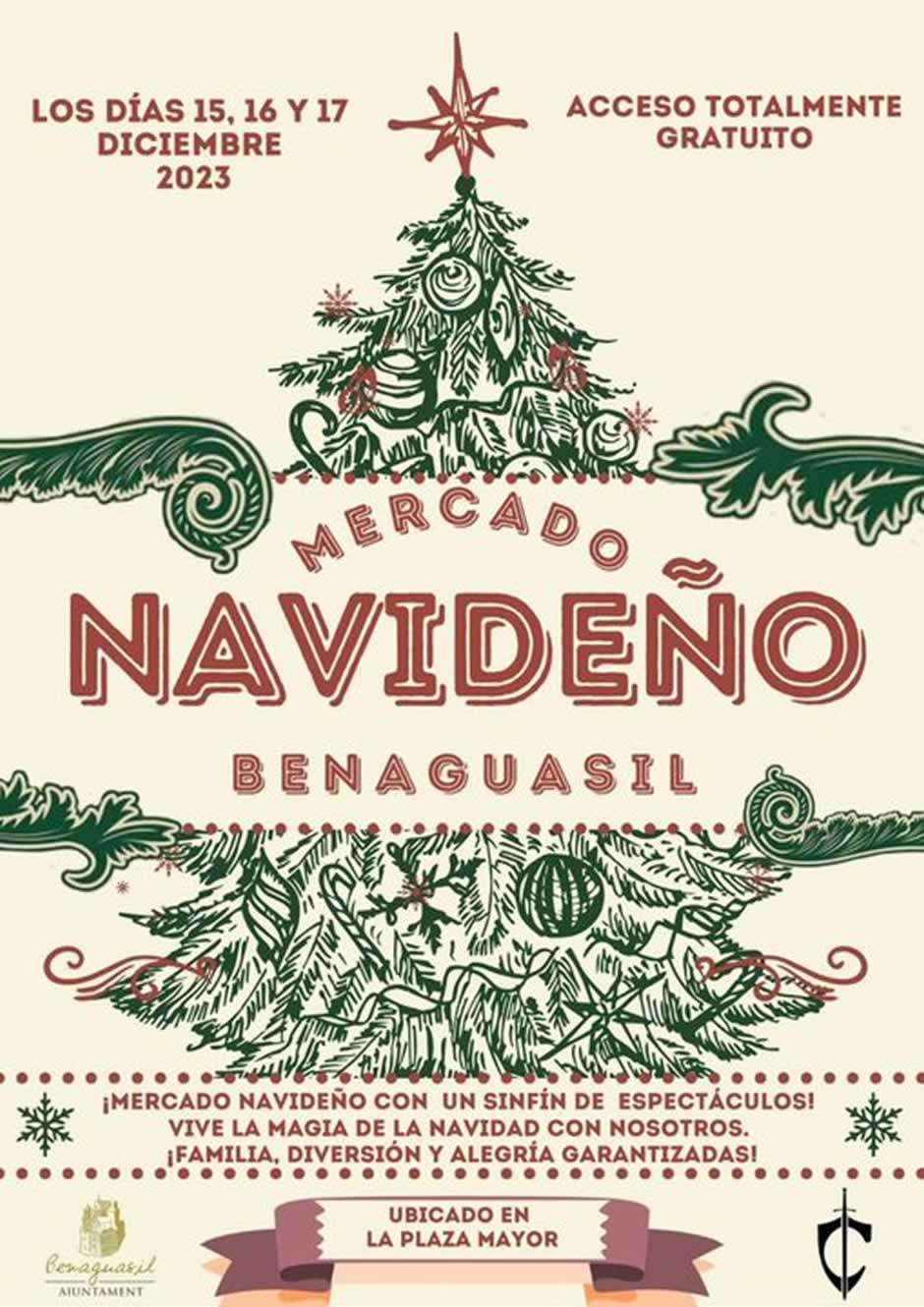 Mercado navideño de Benaguacil (Valencia) del 15 al 17 de diciembre del 2023