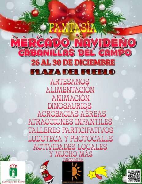 MERCADO DE NAVIDAD DE CABANILLAS DEL CAMPO 2023 - Anuncio del Mercado de Navidad cartel