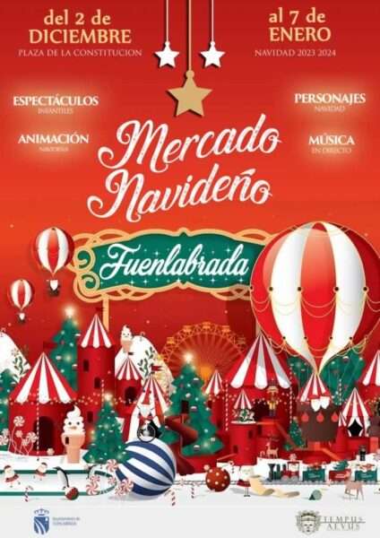 Mercado navideño de Fuenlabrada (Madrid) 2023-2024 - cartel oficial