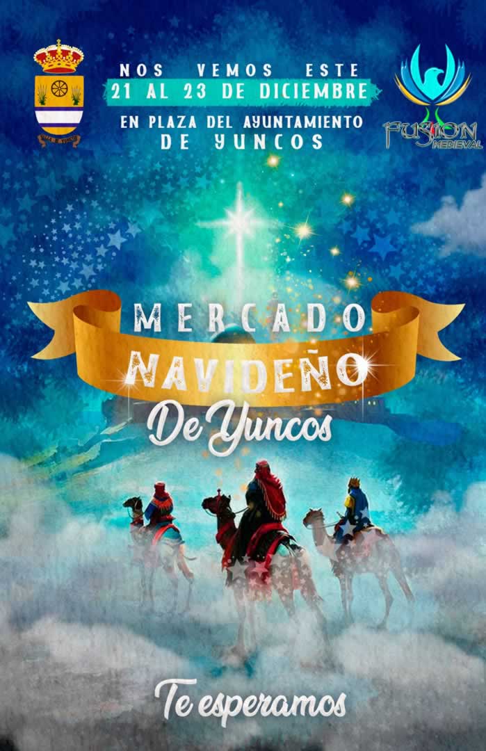 Mercado navideño de Yuncos (Toledo) diciembre del 2023 cartel