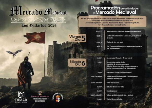 Programa del Mercado Medieval de Los Gallardos 2024