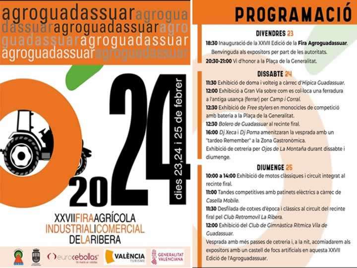 Anuncio Feria Agricola e industrial de Guadassuar 2024 - AGROGUADASSUAR