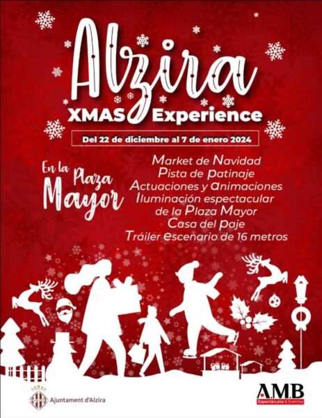 Cartel del Mercado navideño de Alzira (Valencia) 2023-2024