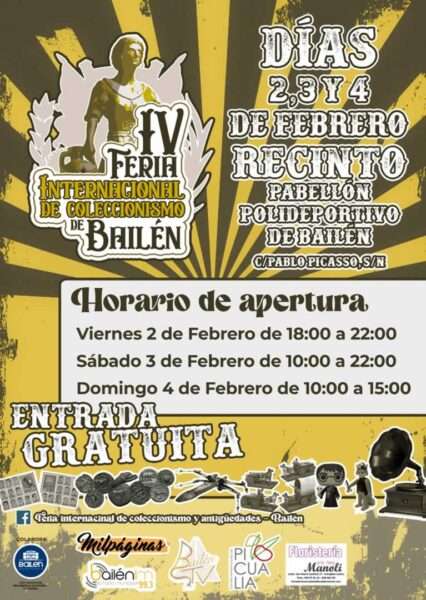 Cartel Ferias en Andalucía - 4ª Feria Internacional de Coleccionismo de Bailén (Jaén).