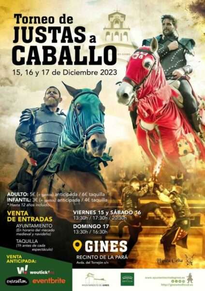 Torneo de Justas medievales a caballo en Gines (Sevilla)