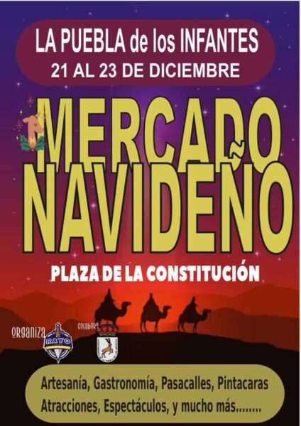 Mercado navideño de La puebla de los Infantes (Sevilla) 2023 cartel