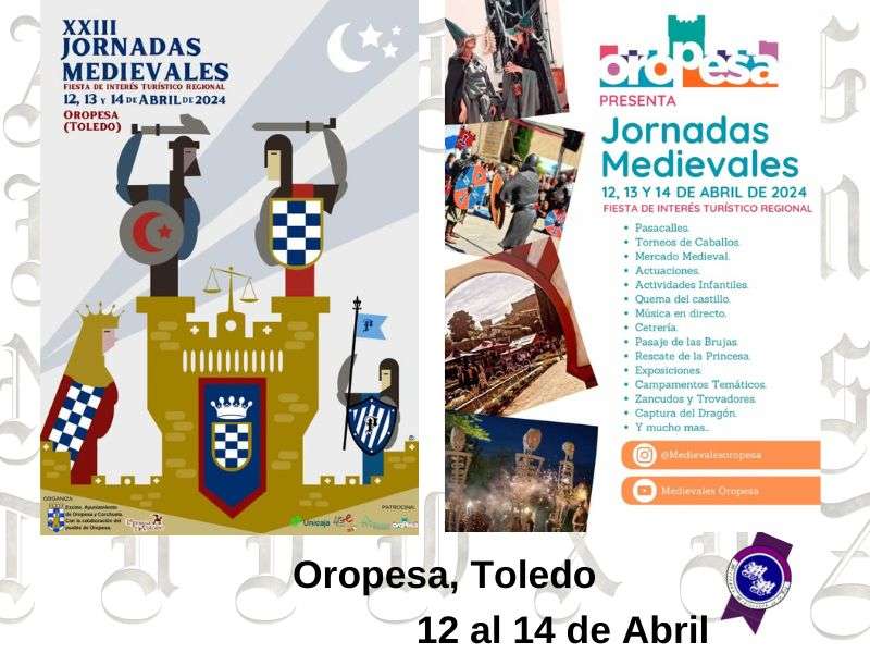 Convocatoria del Mercado Medieval y Jornadas Medievales de Oropesa 2024