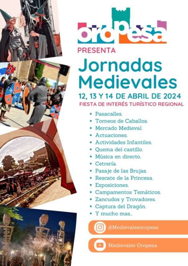 Flyer Cartel del Mercado Medieval y Jornadas Medievales de Oropesa 