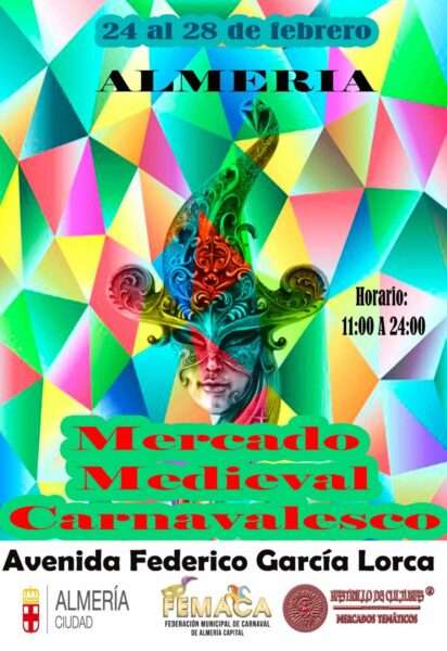 cartel del Mercado Medieval de Carnaval de Almeria 2024