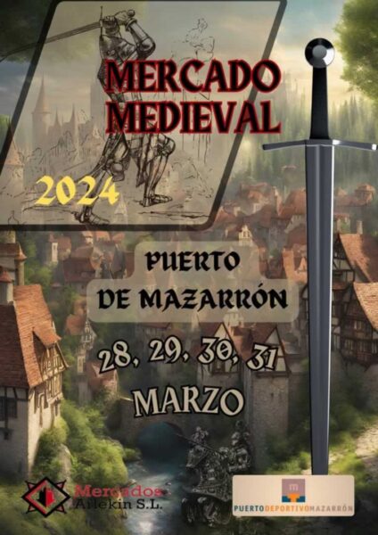 Cartel Mercado Medieval del Puerto de Mazarrón 2024 (Murcia)