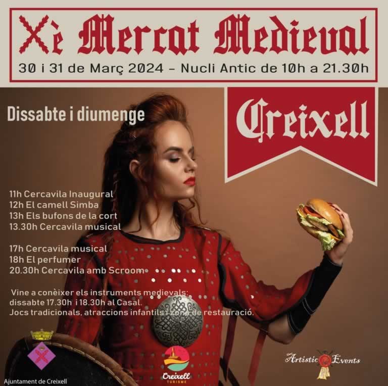 Cartel Feria Medieval de CREIXELL (Tarragona) 2024