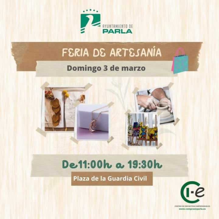 Abierto el plazo de inscripcion Feria de Artesania de PARLA (MADRID) 2024