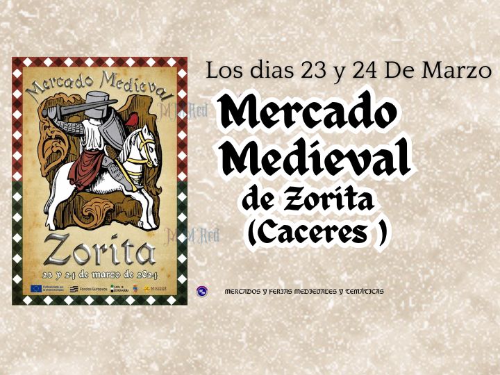 Cartel del Mercado Medieval de Zorita (Cáceres) 2024