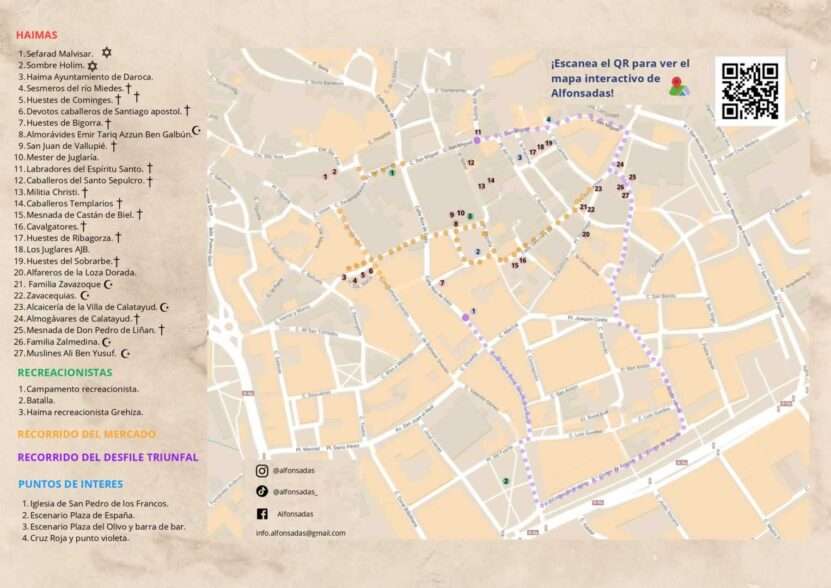 Mapa Programa 1 Mercado Medieval Las Alfonsadas