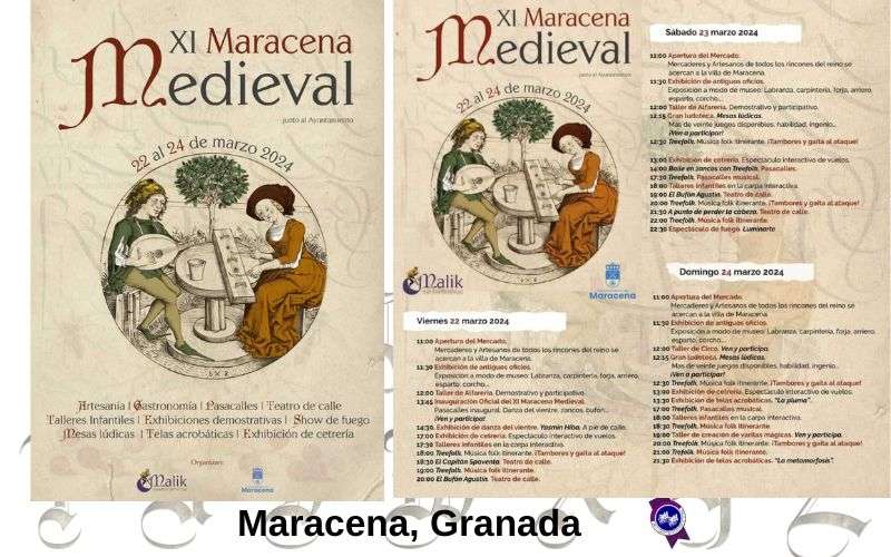 Programación y cartel Mercado Medieval XI Maracena Medieval (Granada) 2024