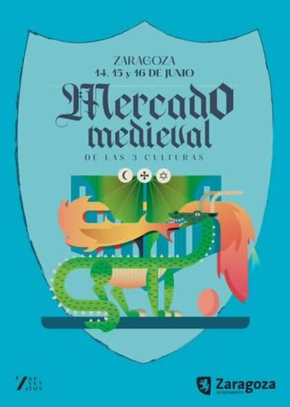 Cartel Mercado Medieval De Las Tres Culturas De ZARAGOZA 2024