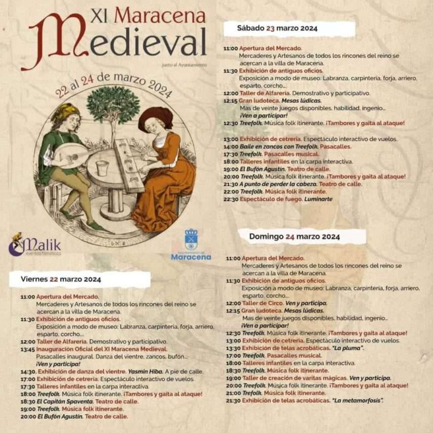 Programación Mercado Medieval XI Maracena Medieval (Granada) 2024