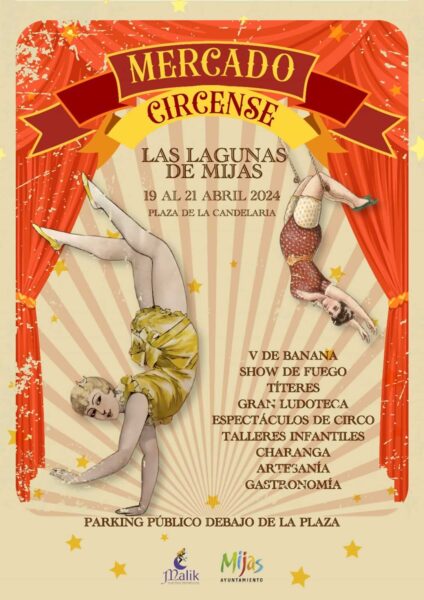 Cartel del Mercado Circense Las Lagunas de Mijas (Malaga) 2024