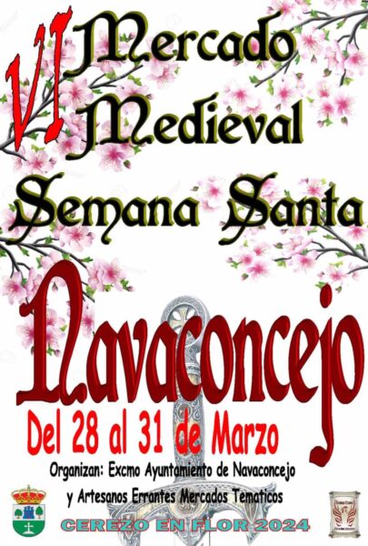 Cartel del VI Mercado Medieval Semana Santa de Navaconcejo (Cáceres) 2024
